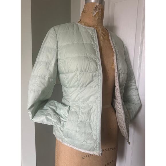 Hugo Boss woman Packable Lightweight Puffer down Jacket sage green gray white xs - Picture 6 of 16